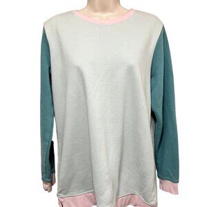 EUC Lands End Colorblock Sweatshirt Size:  Medium (8/10)